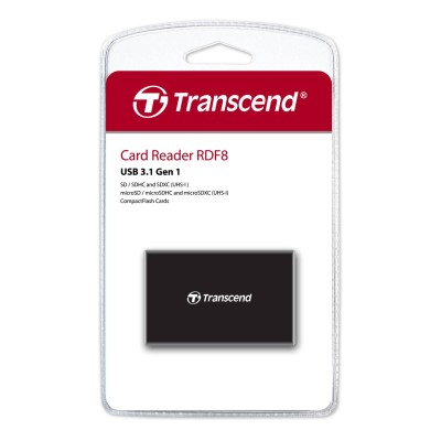 Transcend Multi-Card Reader RDF8 Black USB 3.1