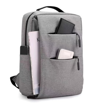 Laptop backpack No brand BP-03, 15.6", Γκρί - 45289