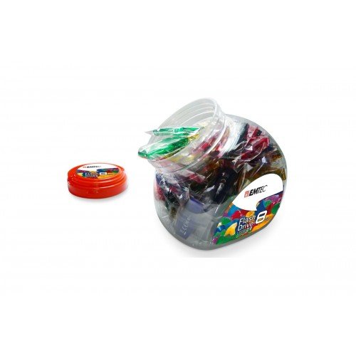 Emtec USB2.0 C410 8GB Candy Jar 80 τεμάχια (ECMMD8GC410JAR80)