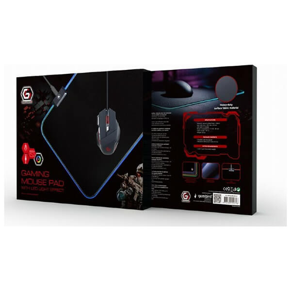 GEMBIRD MP-GAMELED-M GAMING MOUSE PAD WITH LED LIGHT EFFECT M-SIZE