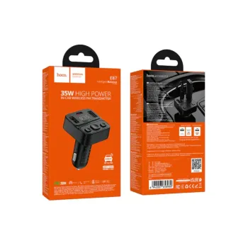 Hoco E87 Bluetooth FM Transmitter Delta 35W με 2xUSB-A και 1xUSB-C PD20W BT5.4