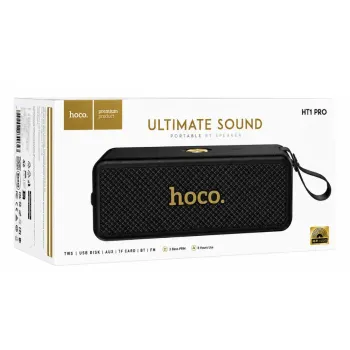 Hoco HT1 Pro Φορητό Ηχείο Wireless Marquis v5.4 TWS 16W 2400mAh FM MicroSD USB AUX Μαύρο