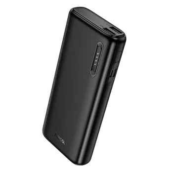 Hoco J158A Power Bank Runner 10000mAh Fast Charge 5V/2A Slim με 2xUSB-A 1xUSB-C 1xMicro USB και LED Ένδειξη Μπαταρίας Μαύρο