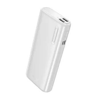 Hoco J158A Power Bank Runner 10000mAh Fast Charge 5V/2A Slim με 2xUSB-A 1xUSB-C 1xMicro USB και LED Ένδειξη Μπαταρίας Λευκό