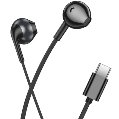 Hoco M115Hands Free Sagacious USB-C Universal Earphones Hi-Fi Stereo με Μικρόφωνο Μαύρα 1.2m