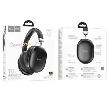 Hoco W35 Max Wireless Ακουστικά Stereo Joy V5.3 800mAh με υποδοχή Micro SD και AUX Μαύρα