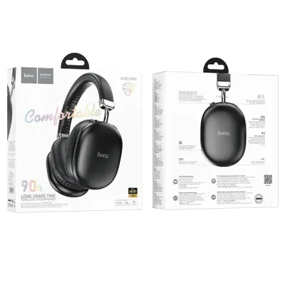 Hoco W35 Max Wireless Ακουστικά Stereo Joy V5.3 800mAh με υποδοχή Micro SD και AUX Μαύρα