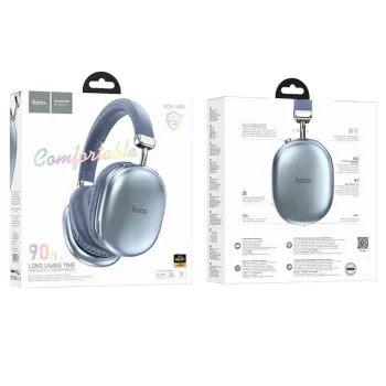 Hoco W35 Max Wireless Ακουστικά Stereo Joy v5.3 800mAh με υποδοχή Micro SD και AUX Μπλε