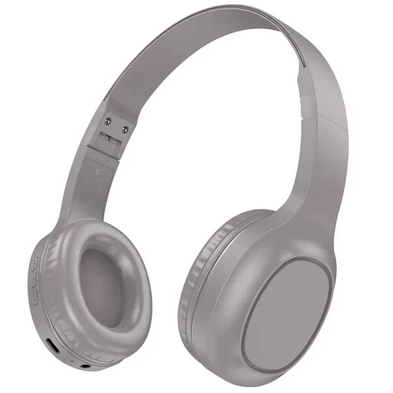 Hoco W46 Wireless Ακουστικά Stereo Charm V5.3 200mAh AUX Καφέ