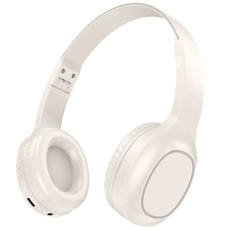 Hoco W46 Wireless Ακουστικά Stereo Charm V5.3 200mAh AUX Λευκά