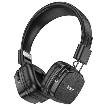 Hoco W56 Wireless Ακουστικά Stereo Earl V5.4 250mAh με AUX και Μικρόφωνο Μαύρα