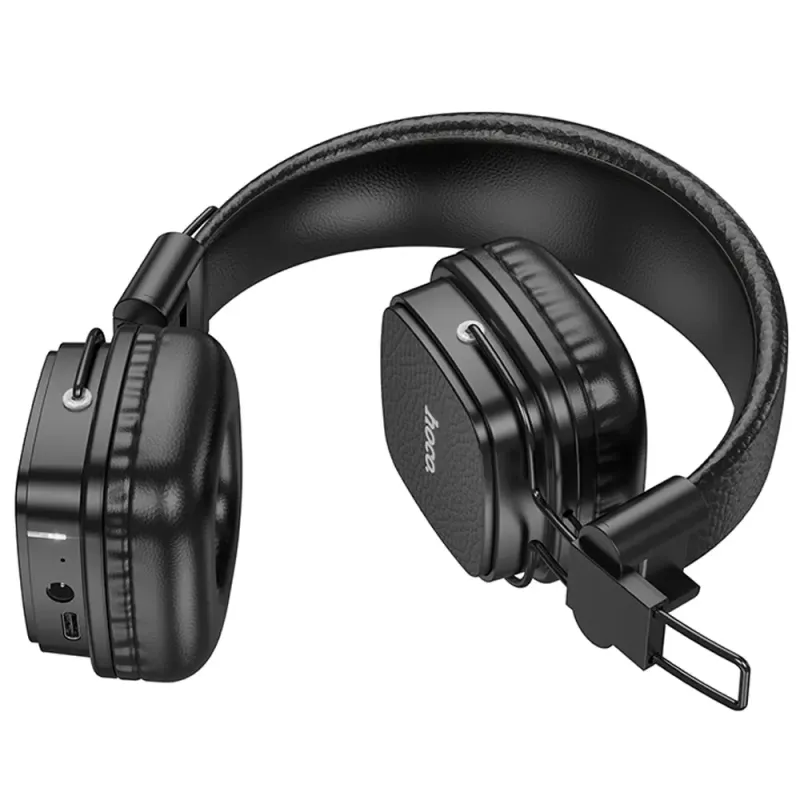 Hoco W56 Wireless Ακουστικά Stereo Earl V5.4 250mAh με AUX και Μικρόφωνο Μαύρα