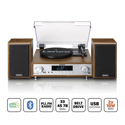 Lenco HiFi stereo MC-160WD wood