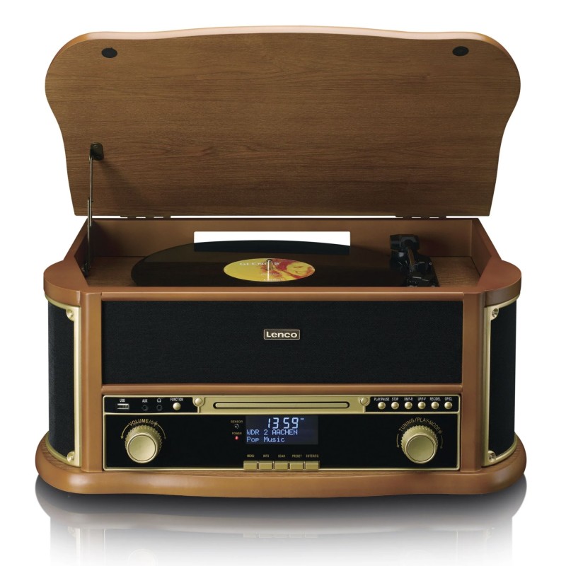LENCO classic phono  TCD-2571 wood