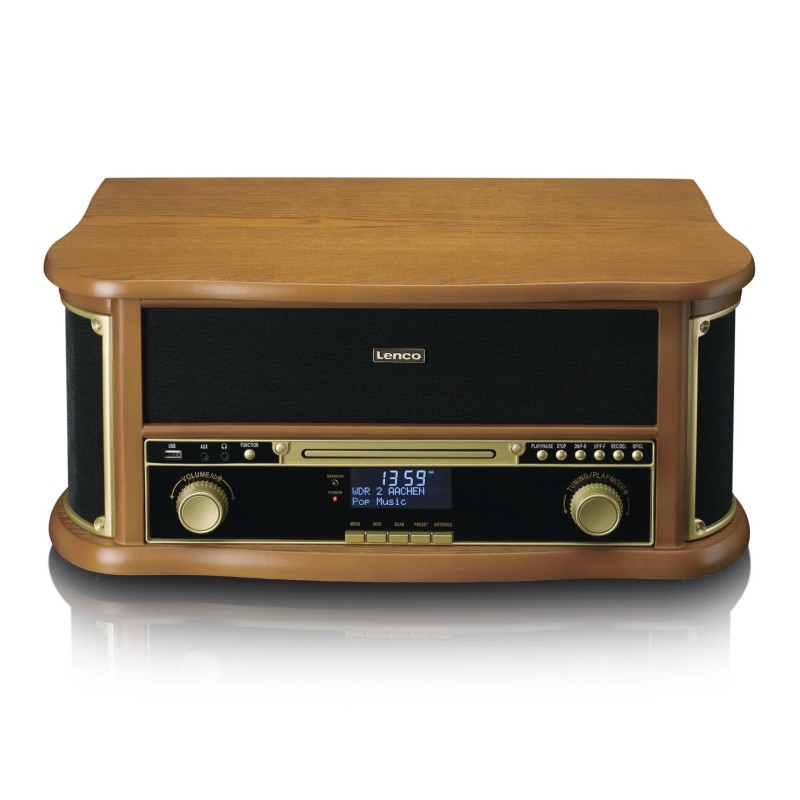 LENCO classic phono  TCD-2571 wood