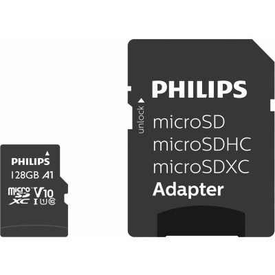 Philips MicroSD+adapter class10 UHS1 128GB