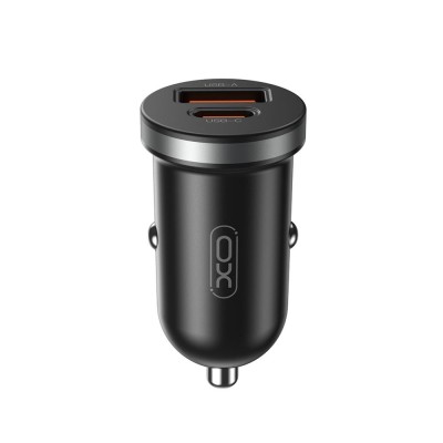 XO CC56 car charger 12V 30W, USB-A + USB-C, black