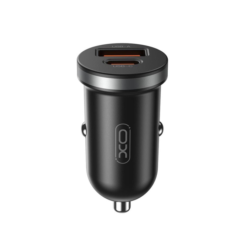 XO CC56 car charger 12V 30W, USB-A + USB-C, black