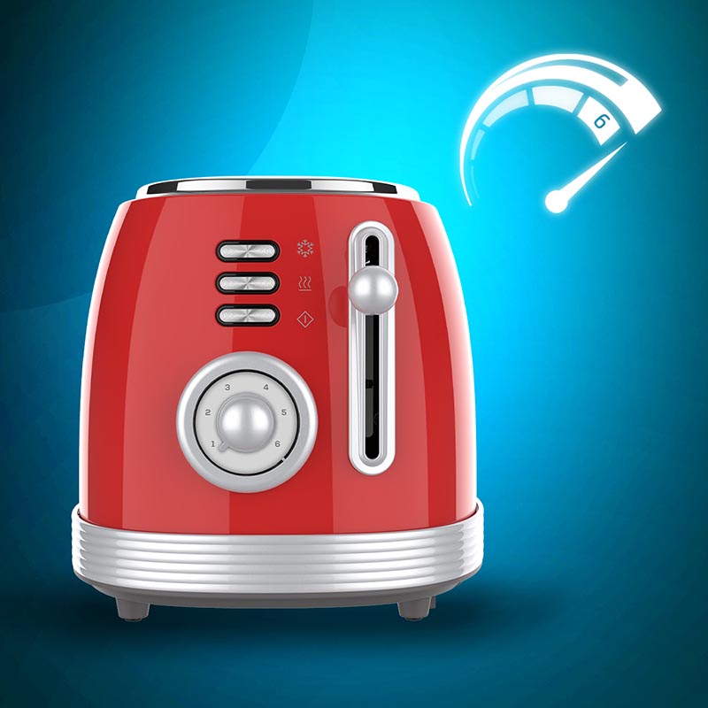 TOAST&TASTE 800 VINTAGE LIGHT RED 03259