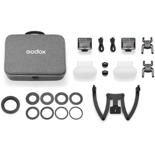 Godox MF12-DK3 – Οδοντιατρικό Macro Flash 2-Light Kit με Dental Bracket
