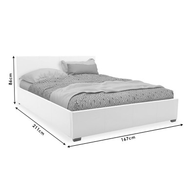 Κρεβάτι Norse pakoworld pu γκρι ματ με αποθηκευτικό χώρο 160x200εκ
