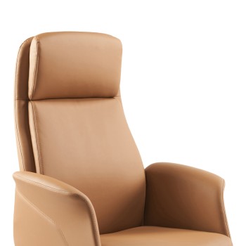 Καρέκλα γραφείου διευθυντή Derjio pakoworld καφέ pu 68x66x115εκ