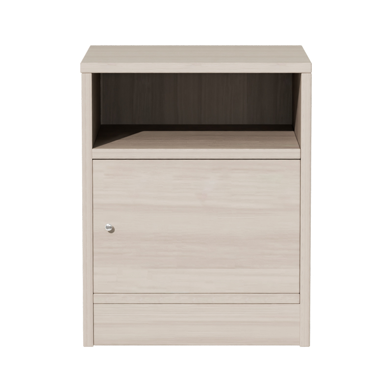 Κομοδίνο Foly pakoworld με ένα ντουλάπι γκρι oak 40x40x50εκ