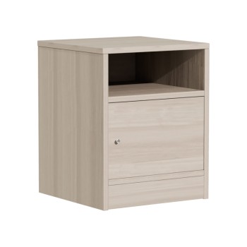 Κομοδίνο Foly pakoworld με ένα ντουλάπι γκρι oak 40x40x50εκ