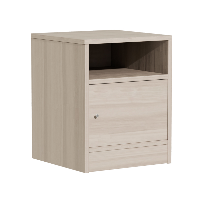 Κομοδίνο Foly pakoworld με ένα ντουλάπι γκρι oak 40x40x50εκ