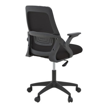 Καρέκλα γραφείου Reji pakoworld mesh ύφασμα μαύρο 58x60x89-99εκ