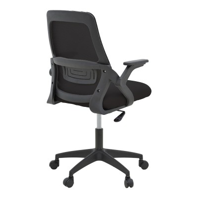 Καρέκλα γραφείου Reji pakoworld mesh ύφασμα μαύρο 58x60x89-99εκ