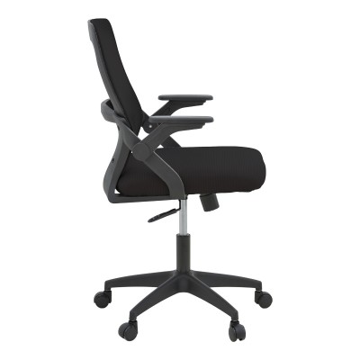 Καρέκλα γραφείου Reji pakoworld mesh ύφασμα μαύρο 58x60x89-99εκ