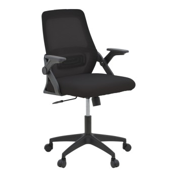 Καρέκλα γραφείου Reji pakoworld mesh ύφασμα μαύρο 58x60x89-99εκ