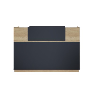 Γραφείο reception Lotus pakoworld σε χρώμα φυσικό - ανθρακί 140x70x110εκ