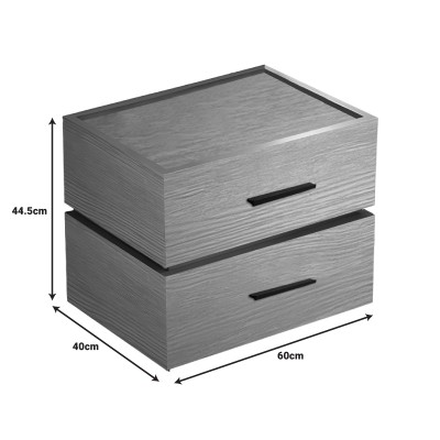 Κομοδίνο Sonlen pakoworld mdf σε oak απόχρωση 60x40x44.5εκ