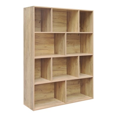 Βιβλιοθήκη Evergin pakoworld mdf σε oak απόχρωση 100x30x135εκ