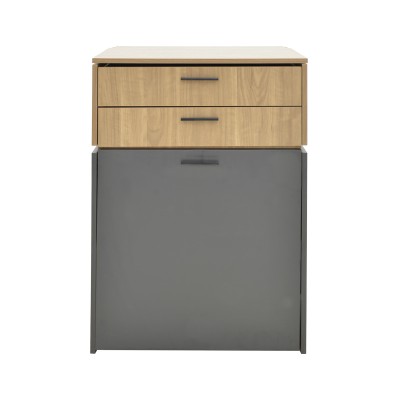 Τουαλέτα κρεβατοκάμαρας Sonlen pakoworld ανθρακί-sonoma 60x45x130εκ