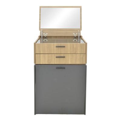 Τουαλέτα κρεβατοκάμαρας Sonlen pakoworld ανθρακί-sonoma 60x45x130εκ