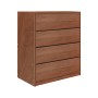 Συρταριέρα Kuanger pakoworld mdf σε καρυδί απόχρωση 80x40x89εκ