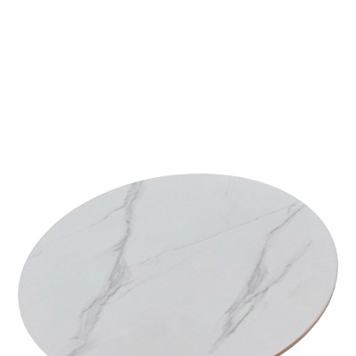 Τραπέζι Balou I pakoworld sintered stone σε λευκό μαρμάρου Φ70x74εκ