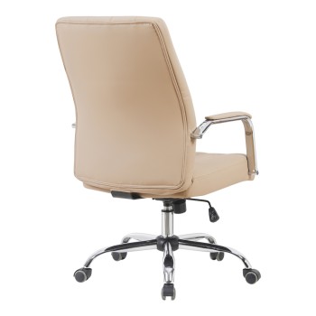 Καρέκλα γραφείου διευθυντή Mido pakoworld pu cappuccino 58x71x100-106εκ