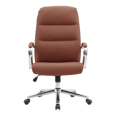 Καρέκλα γραφείου διευθυντή Normie pakoworld pu καφέ 58x65x103-111εκ