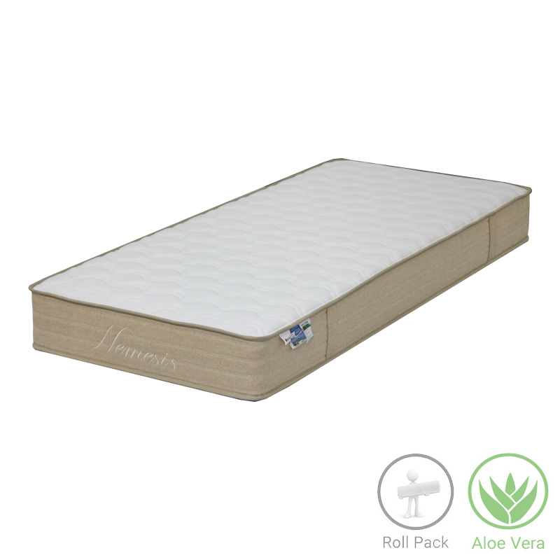 Στρώμα Nemesis pakoworld pocket spring roll pack διπλής όψης aloe vera 20-22cm 90x190εκ