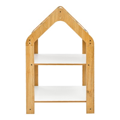 Ραφιέρα τ. Montessori Zoilen pakoworld φυσικό-λευκό-μπλε mdf 50x30x80εκ