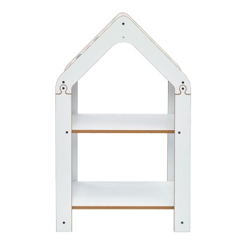 Ραφιέρα τ. Montessori Zoilen pakoworld λευκό-ροζ mdf 50x30x80εκ