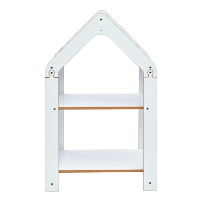 Ραφιέρα τ. Montessori Zoilen pakoworld λευκό-μπλε mdf 50x30x80εκ