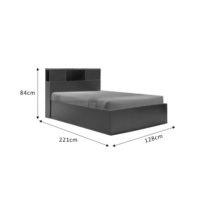 Κρεβάτι OLYMPUS pakoworld σε χρώμα wenge 120x200εκ