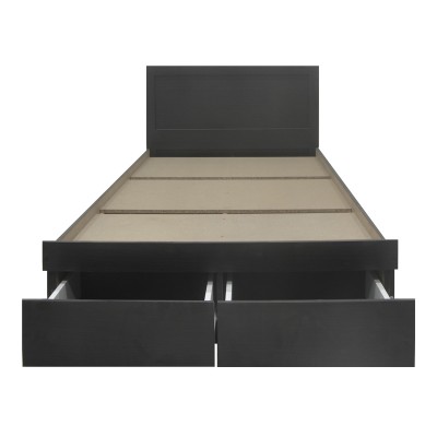 Κρεβάτι Olympus pakoworld με συρτάρι σε wenge απόχρωση 140x200εκ