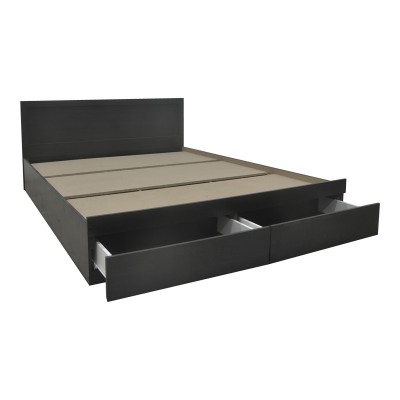 Κρεβάτι Olympus pakoworld με συρτάρι σε wenge απόχρωση 150x200εκ