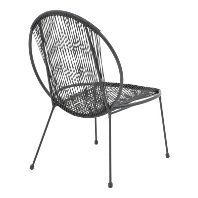 Καρέκλα κήπου Dapper pakoworld μαύρο μέταλλο-pe μαύρο 64.5x71x92.5εκ